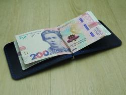 Комплект шкіряних міні гаманців ручної роботи темно-синій