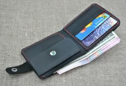Карманный бумажник из натуральной кожи