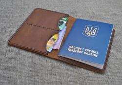 Чехол для паспорта, карт и денег из натуральной кожи