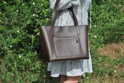Женская сумка шоппер из натуральной кожи
